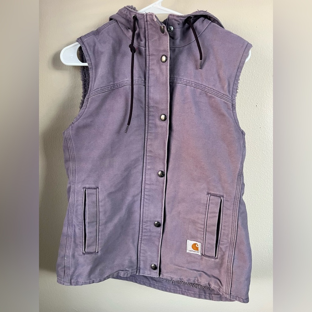 Carhartt Sandstone Berkley Sherpa Lined Hooded Vest
